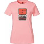 Reduzierte Erdbeerrote Schöffel T-Shirts aus Baumwolle für Damen Größe L 