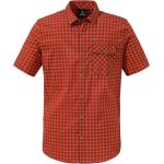 Orange Karo Outdoor-Hemden für Herren Übergrößen für den für den Sommer 