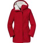 Rote Wasserdichte Winddichte Atmungsaktive Sportliche Schöffel Winterjacken aus Polyester mit Kapuze für Damen Größe XL 
