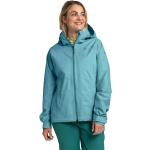 Hellblaue Wasserdichte Winddichte Atmungsaktive Schöffel Easy Regenjacken mit Reißverschluss aus Polyester für Damen Größe XS 