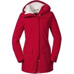 Reduzierte Rote Atmungsaktive Schöffel Rotterdam Winterjacken mit Kapuze für Damen Größe S 