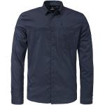 Reduzierte Blaue Langärmelige Schöffel Herrenlangarmhemden aus Polyamid Größe XL 