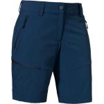Blaue Bestickte Schöffel Shorts mit Reißverschluss Größe S 