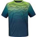 Blaue Kurzärmelige Schöffel Arucas Nachhaltige Rundhals-Ausschnitt T-Shirts für Herren Übergrößen 