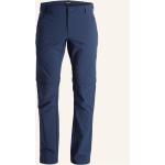 Marineblaue Schöffel Folkstone Zip Off Hosen mit Reißverschluss aus Polyamid für Herren Übergrößen 