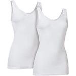Weiße Motiv Schöller Damenträgerhemden & Damenachselhemden aus Baumwolle Größe L 2-teilig 