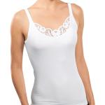 Weiße Schöller Feinripp-Unterhemden für Damen Größe L 