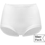 Weiße Schöller Feinripp-Unterhosen für Damen Größe XL 10-teilig 