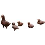 Braune 19 cm Deko-Vögel für den Garten aus Bronze frostfest 