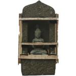 Grüne Asiatische 28 cm Buddha-Gartenfiguren aus Stein frostfest 
