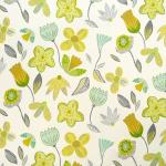 SCHÖNER LEBEN. Stoff »Dekostoff Coconut Grove Lemonade Blumen grau grün gelb 137cm«