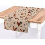 Braune Motiv Landhausstil Tischbänder mit Huhn-Motiv aus Baumwolle maschinenwaschbar 