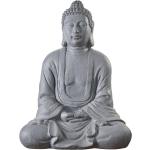 Graue Asiatische 80 cm Buddha-Gartenfiguren aus Kunststein 