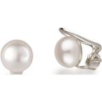 Silberne Perlenohrringe aus Silber mit Echte Perle für Damen 