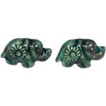 Grüne Motiv Nachhaltige Elefanten Ohrringe mit Elefantenmotiv aus Keramik für Damen 