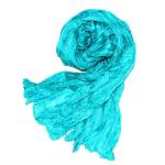 Türkise Nachhaltige Crinkle-Schals aus Seide Handwäsche für Damen 
