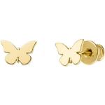 Silberne Minimalistische Schmetterling Ohrringe mit Schmetterlingsmotiv aus Silber für Damen 