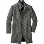 Graue Karo Schott NYC Wollmäntel aus Polyester für Herren Größe XL für den für den Herbst 
