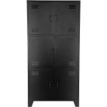 Schwarze Industrial Möbel Exclusive Spinde lackiert aus Metall Breite 50-100cm, Höhe 150-200cm, Tiefe 0-50cm 