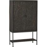 Schwarze Vintage Möbel Exclusive Schränke lackiert aus Massivholz Breite 100-150cm, Höhe 150-200cm, Tiefe 0-50cm 