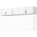 Weiße Kiydoo Schrankaufsätze & Aufsatzschränke aus MDF Breite 200-250cm, Höhe 0-50cm, Tiefe 50-100cm 