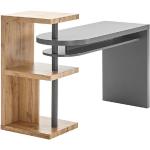 Graue MCA furniture Schreibtische mit Stauraum matt aus Eiche schwenkbar Breite 100-150cm, Höhe 50-100cm, Tiefe 0-50cm 