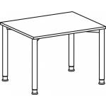 Silberne Moderne Geramöbel Schreibtische & Arbeitstische aus Buche Breite 0-50cm, Höhe über 500cm, Tiefe über 500cm 