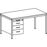 Weiße Geramöbel Schreibtische & Arbeitstische ausziehbar Breite 150-200cm, Höhe 50-100cm, Tiefe 50-100cm 