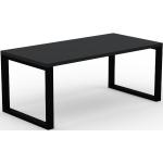 Schreibtisch Massivholz Schwarz - Moderner Massivholz-Schreibtisch: Einzigartiges Design - 180 x 75 x 90 cm, konfigurierbar