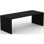 Schreibtisch Massivholz Schwarz - Moderner Massivholz-Schreibtisch: Einzigartiges Design - 220 x 75 x 90 cm, konfigurierbar