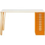 Orange Bisley Rechteckige Schreibtische & Arbeitstische aus MDF mit Schublade Breite 100-150cm, Höhe 50-100cm, Tiefe 50-100cm 10-teilig 