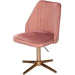 Rosa Gesteppte Moderne Bürostühle & Schreibtischstühle aus Samt höhenverstellbar Breite 50-100cm, Höhe 50-100cm, Tiefe 50-100cm 