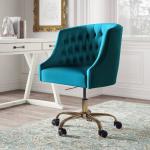 Reduzierte Blaue Ergonomische Bürostühle & orthopädische Bürostühle  aus Samt gepolstert Breite 50-100cm, Höhe 50-100cm 