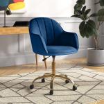 Reduzierte Blaue Vintage Hykkon Bürostühle & Schreibtischstühle gepolstert Breite 50-100cm, Höhe 50-100cm 