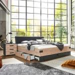 Braune Industrial Star Möbel Rechteckige Betten mit Bettkasten mit Stauraum 180x200 
