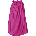 Pinke Unifarbene Dirndl Gesmokte aus Taft für Damen Größe XL zum Oktoberfest 