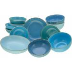 Blaue Asiatische CreaTable Nature Collection Runde Schüssel Sets & Schalen Sets aus Keramik 