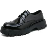 Schwarze Business Hochzeitsschuhe & Oxford Schuhe mit Schnürsenkel für Herren 