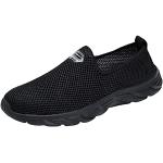 Schwarze Gestreifte Business MTB Schuhe mit Klettverschluss aus Leder rutschfest für Herren Größe 41 für den für den Sommer 