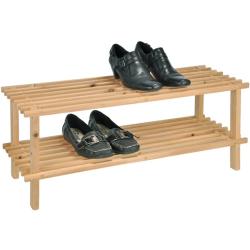 Schuhregal Holzregal Regal Schuhe Schuhablage Schuhständer aus Holz mit 2 Böden 4059443000326 (g-1550)