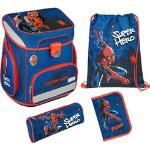 Scooli Spiderman Schulrucksäcke mit Reflektoren für Kinder 5-teilig zum Schulanfang 