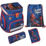 Blaue Scooli Spiderman Schulranzen Sets für Kinder 5-teilig zum Schulanfang 