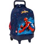 Marineblaue Spiderman Schulrucksäcke mit Reißverschluss aus Polyester zum Schulanfang 