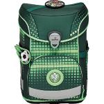 Schulrucksackset ErgoFlex EASY Soccer Green, 5-tlg., inkl. Buttons (2023) grün
