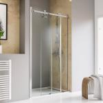 Silberne Schulte Duschschiebetüren aus Glas 