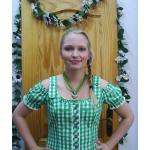 Grüne Karo Spieth & Wensky Schulterfreie Festliche Blusen aus Leder für Damen Größe XS für Partys 