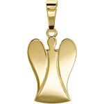 Goldene Schutzengel Anhänger aus Gold 14 Karat mit Zertifikat für Damen zu Weihnachten 