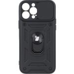 Schwarze iPhone 13 Pro Hüllen aus PU mit Ständer 
