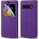 Violette Elegante Samsung Galaxy S10 Cases Art: Flip Cases mit Bildern aus Leder mit Sichtfenster 