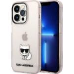 Pinke Karl Lagerfeld Karl iPhone 14 Pro Hüllen Art: Hard Cases mit Tiermotiv durchsichtig aus Polycarbonat 